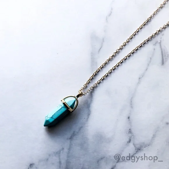 Stone Chakra Bullet Necklace - Picture 2 of 4